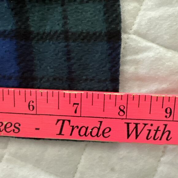 BERKLEY JENSEN Lot 2 Mens Pajama Pants Medium Blue Plaid Fleece Drawstring - Picture 16 of 16